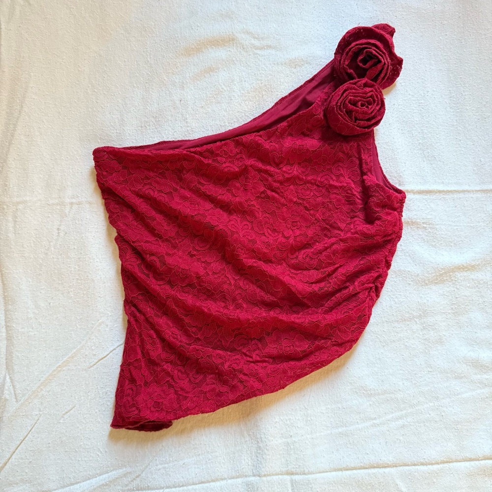 Princess Polly Pillai One Shoulder Top Red